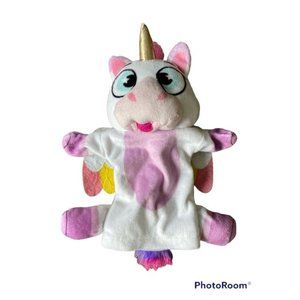 Unicorn rainbow hand puppet